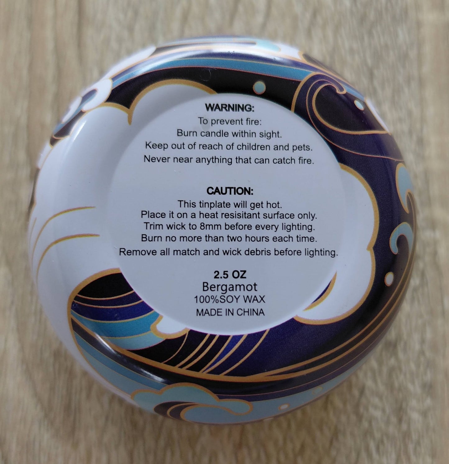 Bergamot Soy Candle Tin 2.5 OZ