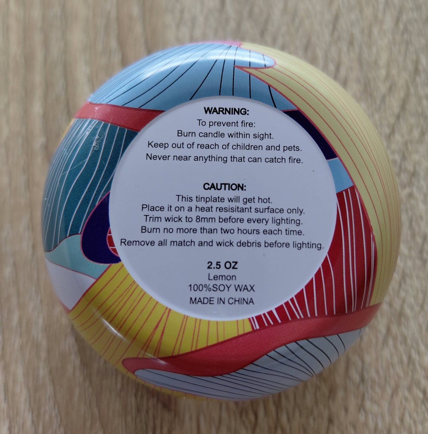 Lemon Candle Tin 2.5 OZ