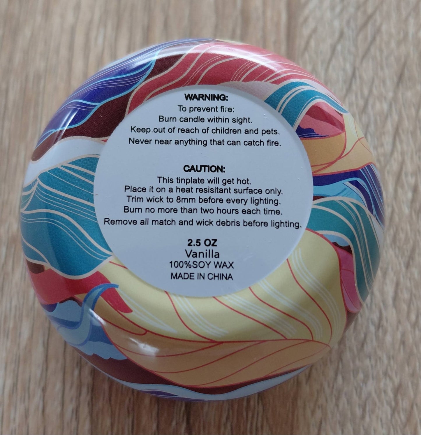 Vanilla Soy Candle Tin 2.5 OZ