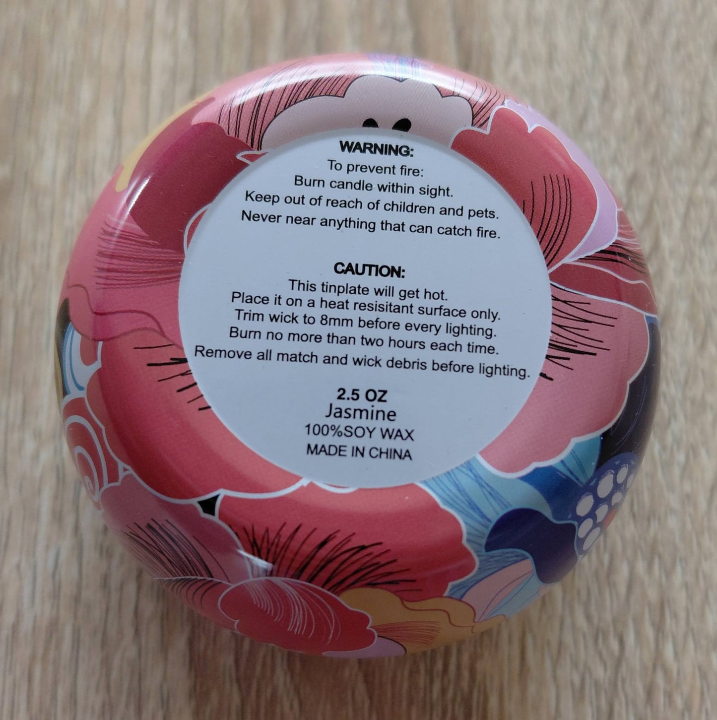 Jasmine Soy Candle Tin 2.5 OZ